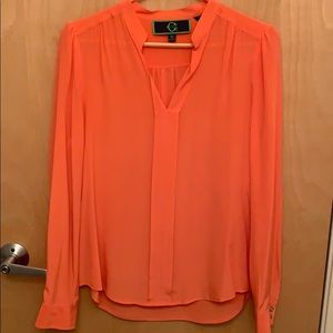 C. Wonder salmon/pink silk top